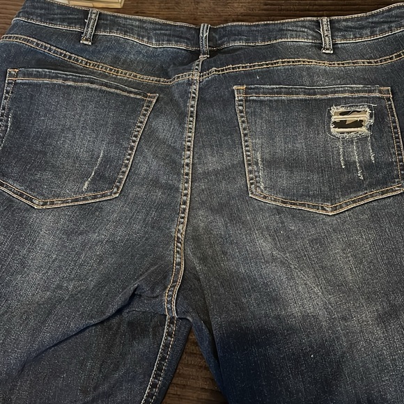 Lane Bryant Super Stretch Ripped Skinny Jeans Sz 22 - Picture 4 of 4